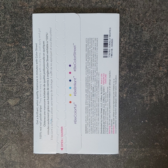 Color Street Nail Polish Strips. Bright Peach. Glitter Finish. - Picture 2 of 3